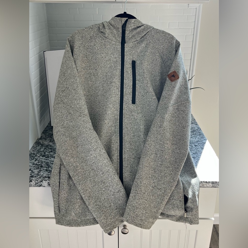 Burton Men's Greenish/Gray Zip-Up Shell Jacket